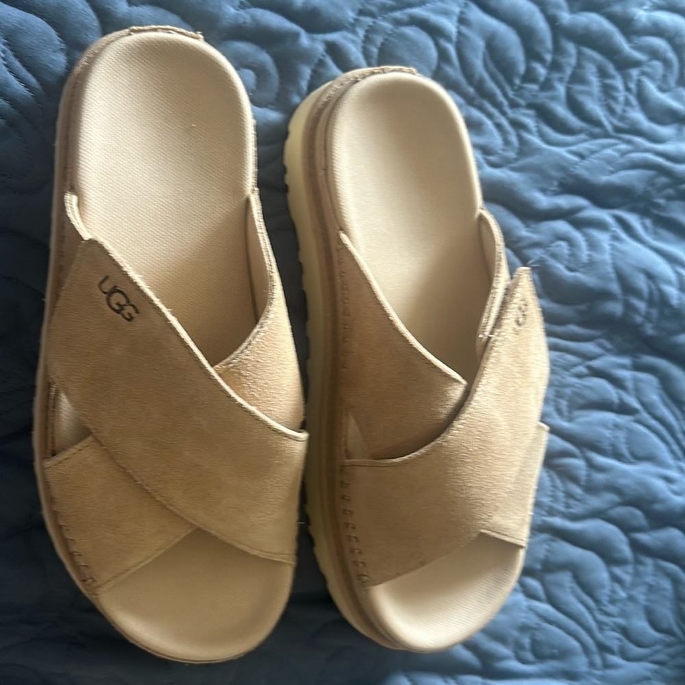 Women's Ugg crossover suede sandal brand new